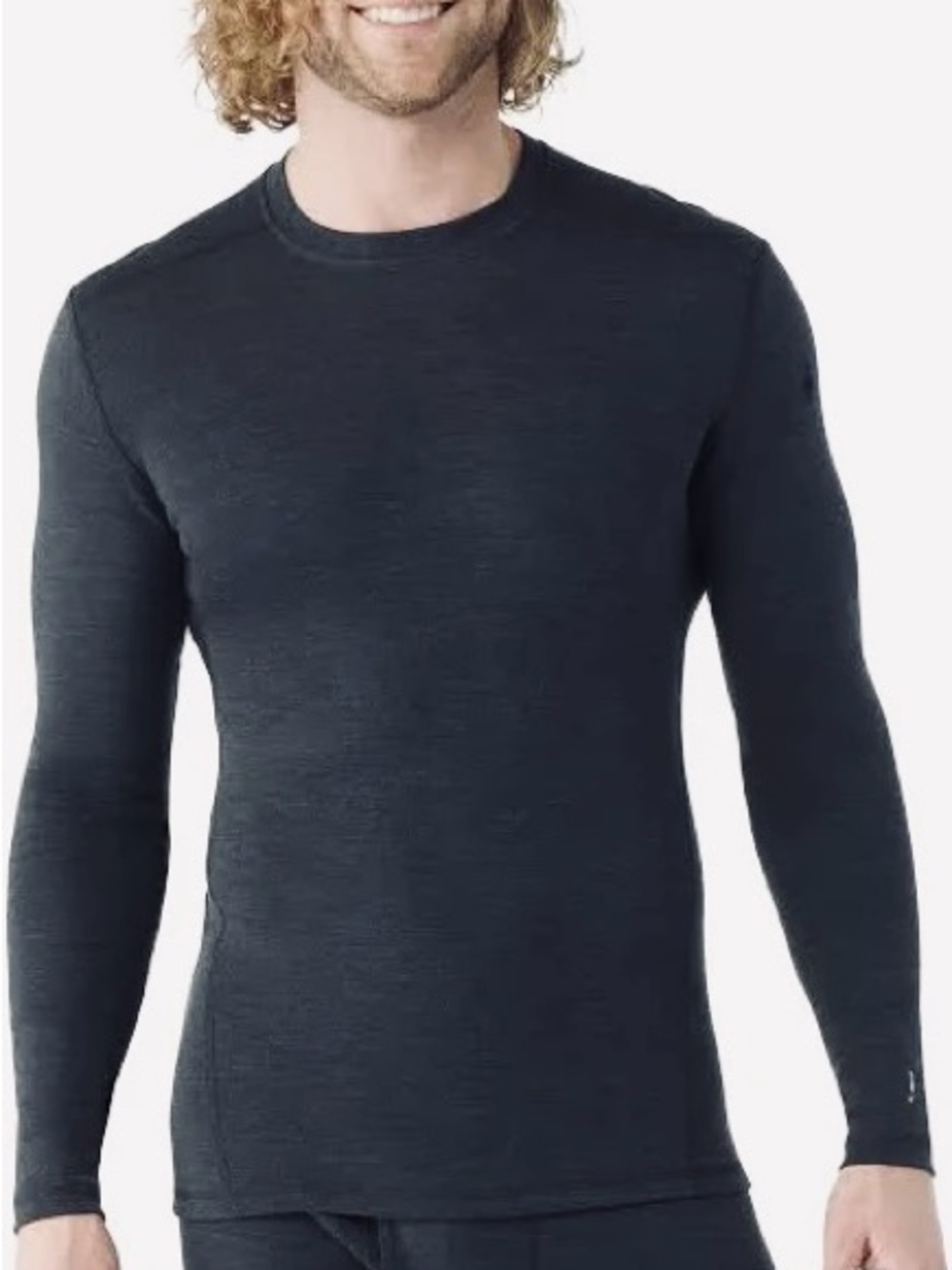 Smartwool Classic Thermal Merino Base Layer Crew Top Black - Men’s XL